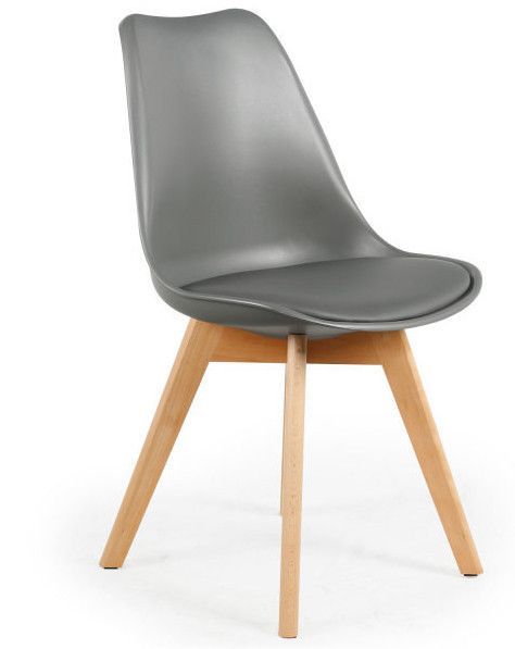 Chaise grise style scandinave Spak - Lot de 2 - Photo n°2