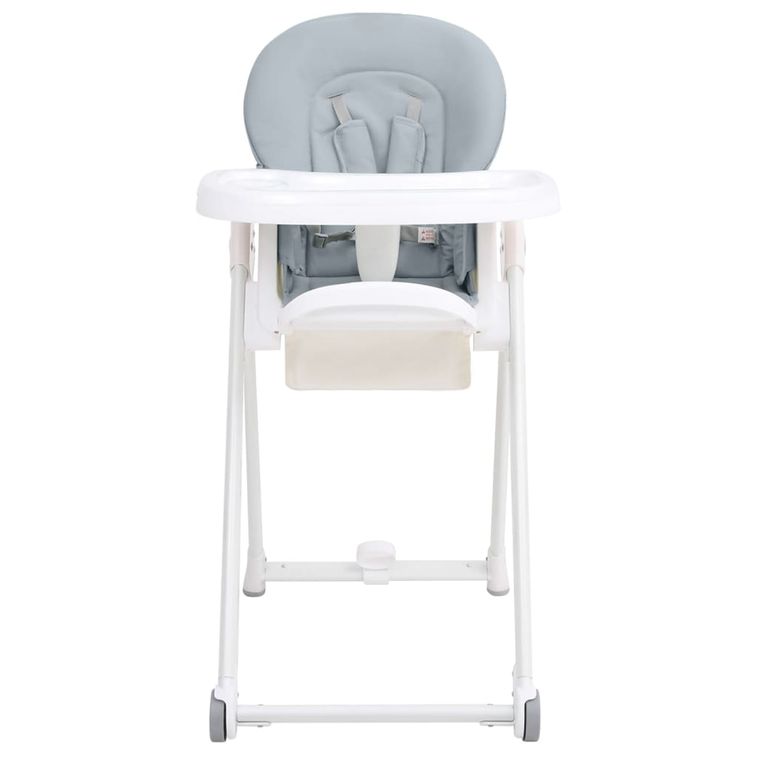 Chaise haute bébé Gris clair Aluminium - Photo n°4