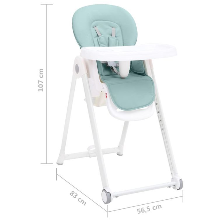 Chaise haute bébé Turquoise Aluminium - Photo n°11