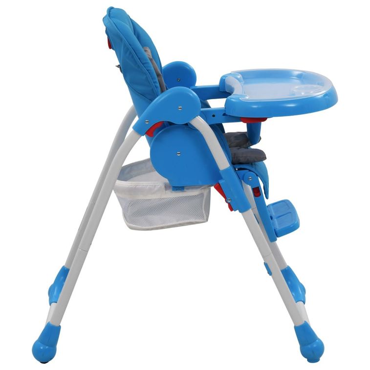 Chaise haute pour bébé Bleu et gris - Photo n°6