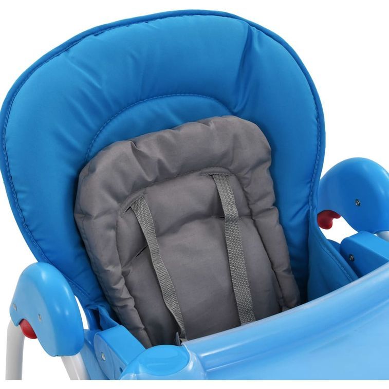 Chaise haute pour bébé Bleu et gris - Photo n°9