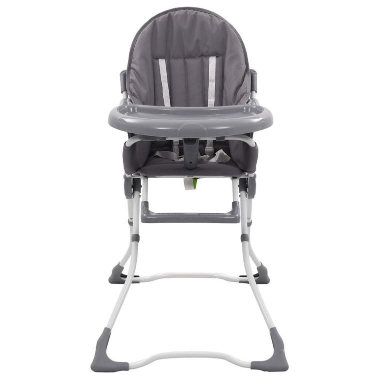 Chaise haute pour bébé Gris et blanc - Photo n°2