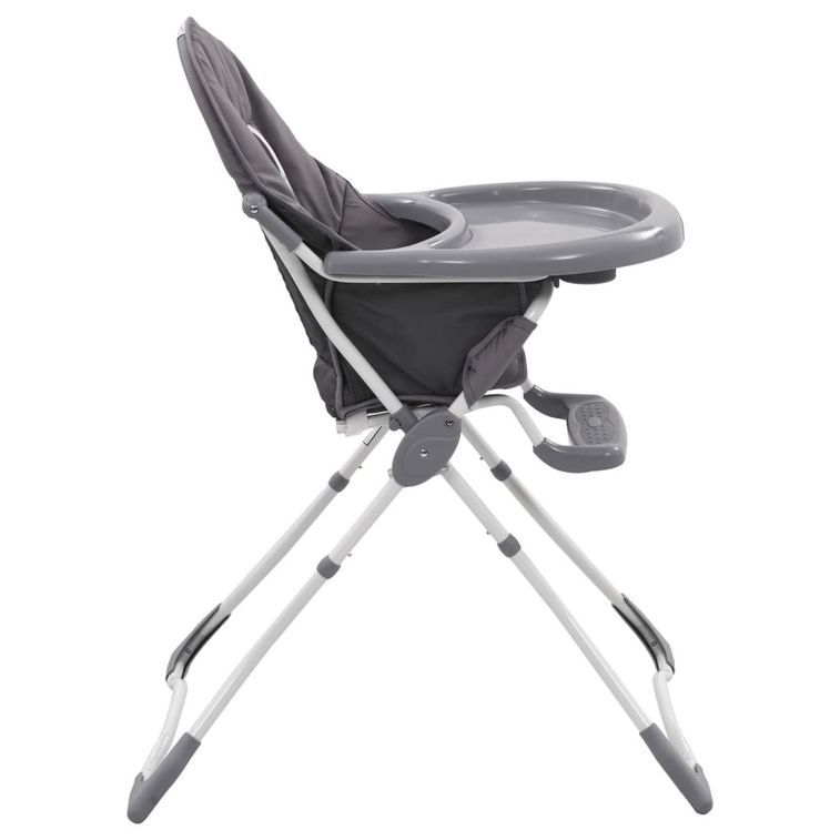 Chaise haute pour bébé Gris et blanc - Photo n°4