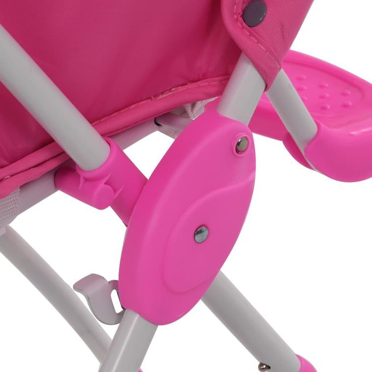 Chaise haute pour bébé Rose et blanc - Photo n°8