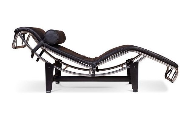 chaise longue design cuir noir Mavah - Photo n°2