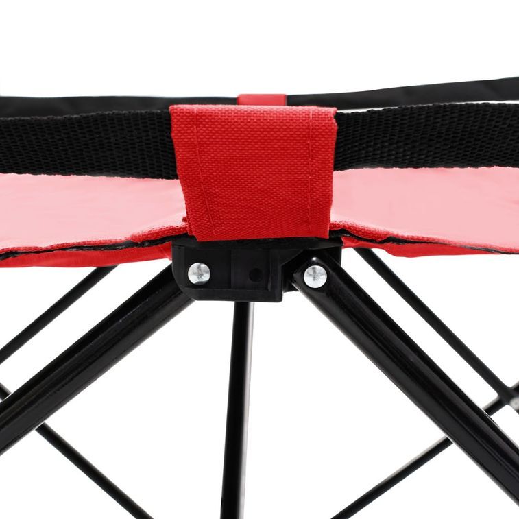 Chaise longue pliable Rouge Acier - Photo n°6