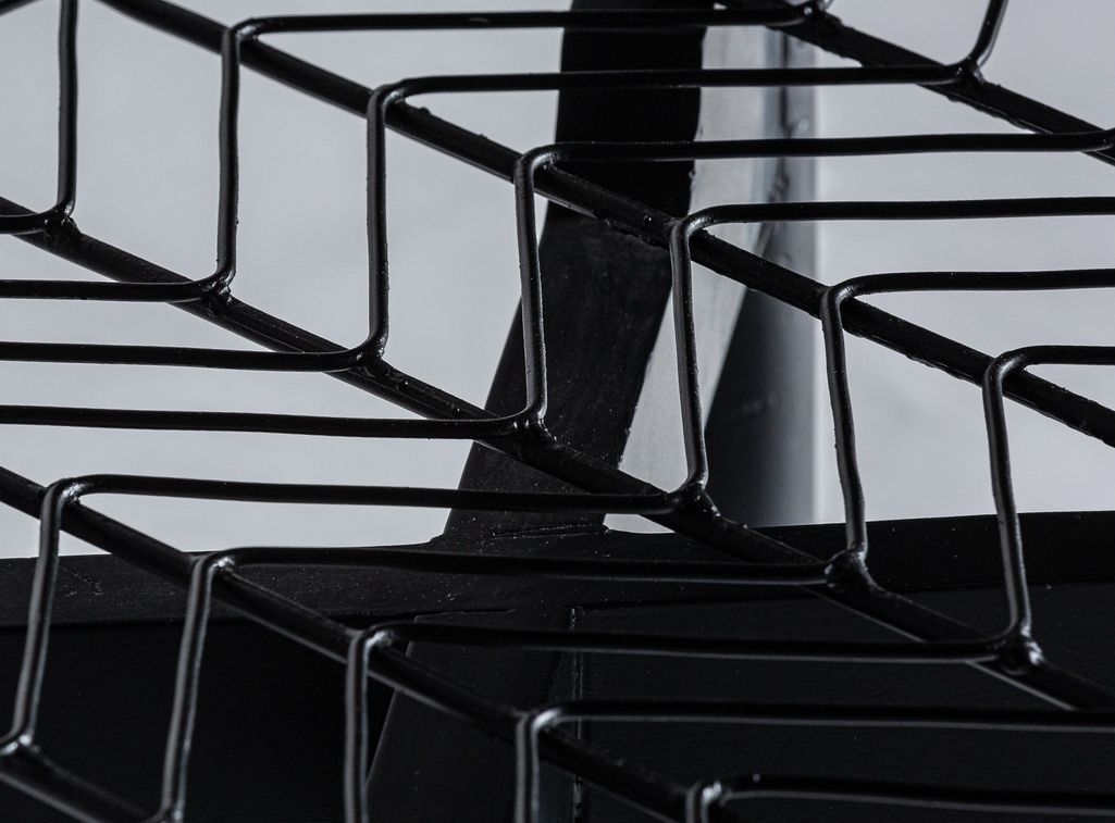 Chaise mahogany massif noir et assise métal Lial - Photo n°9