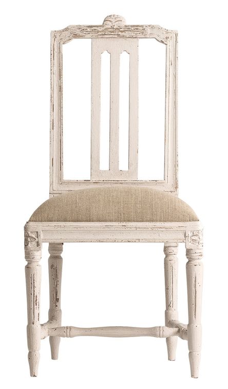 Chaise manguier massif blanc et assise tissu beige Brook - Lot de 2 - Photo n°2