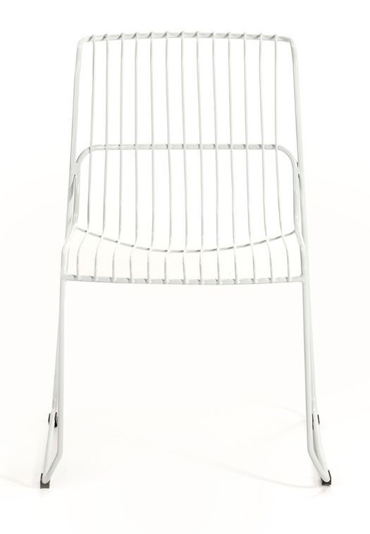 Chaise métal blanc Rohan - Photo n°2