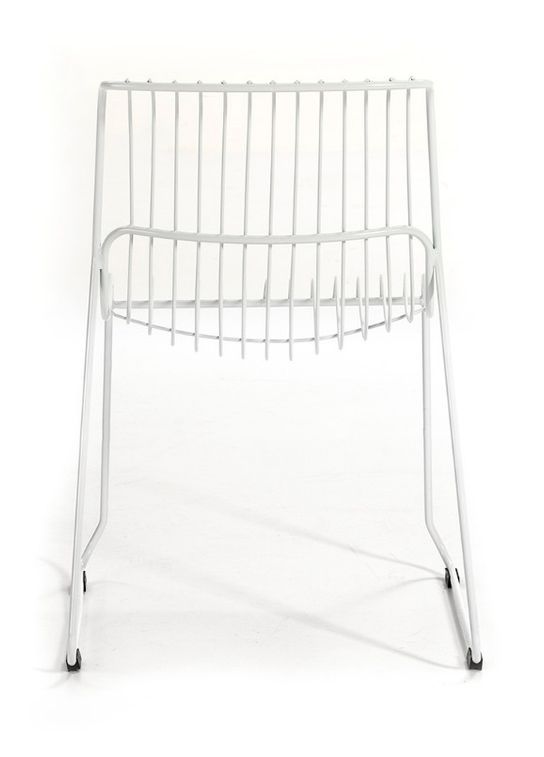 Chaise métal blanc Rohan - Photo n°3