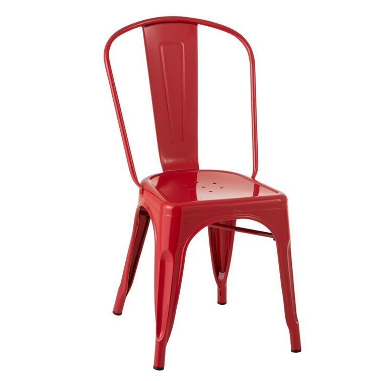 Chaise métal rouge Bothar - Photo n°1