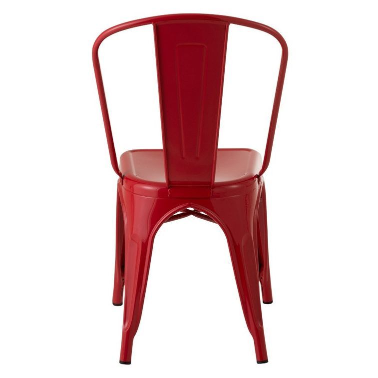 Chaise métal rouge Bothar - Photo n°4