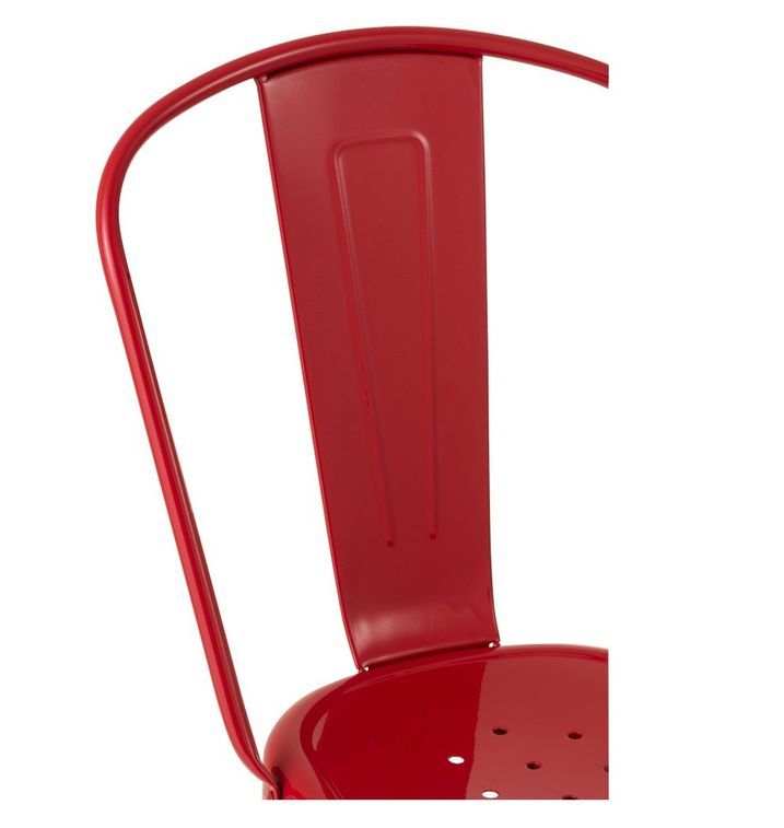 Chaise métal rouge Bothar - Photo n°6