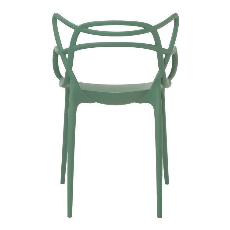Chaise moderne avec accoudoirs polypropylène vert sapin Beliano - Photo n°3