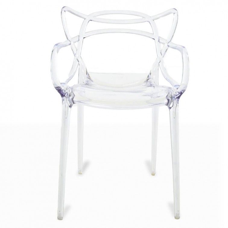 Chaise moderne avec accoudoirs transparente Beliano - Photo n°2