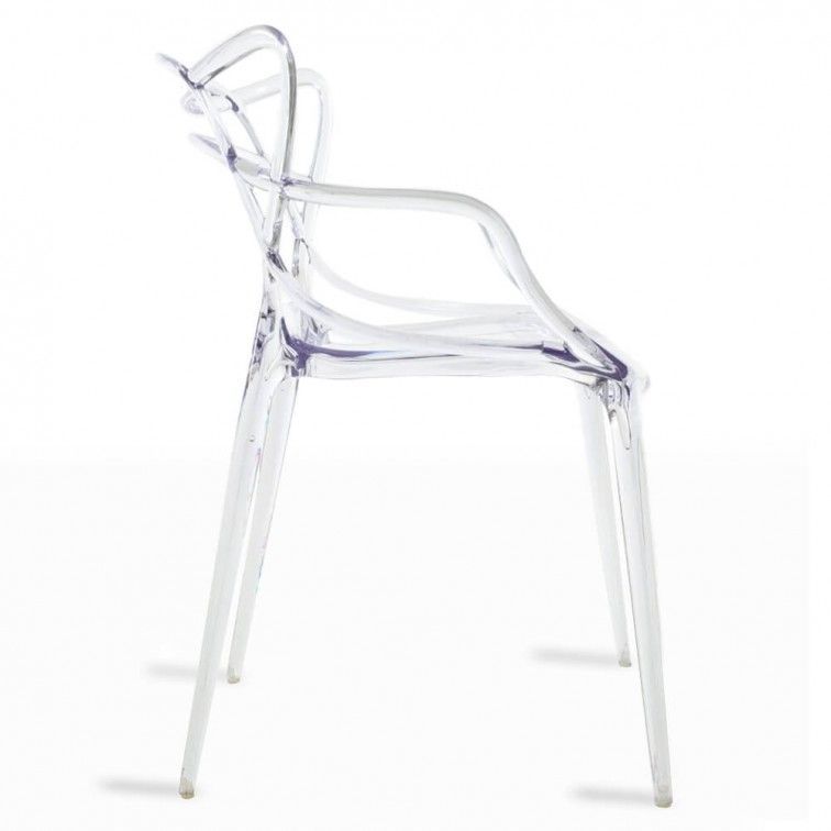 Chaise moderne avec accoudoirs transparente Beliano - Photo n°3