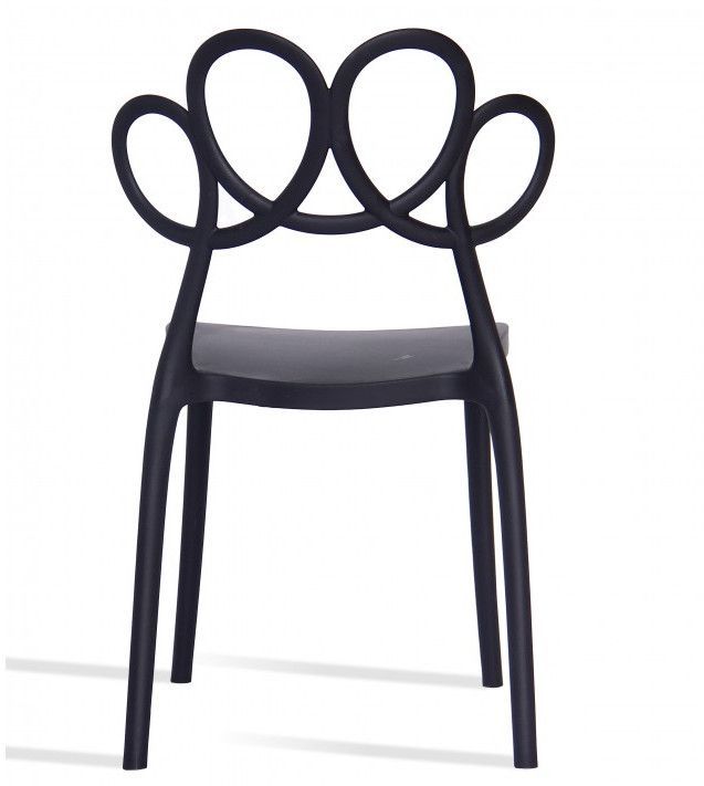 Chaise moderne polypropylène noir Maximiliano - Photo n°4