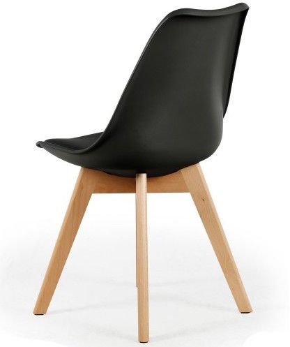 Chaise noir style scandinave Spak - Lot de 2 - Photo n°3