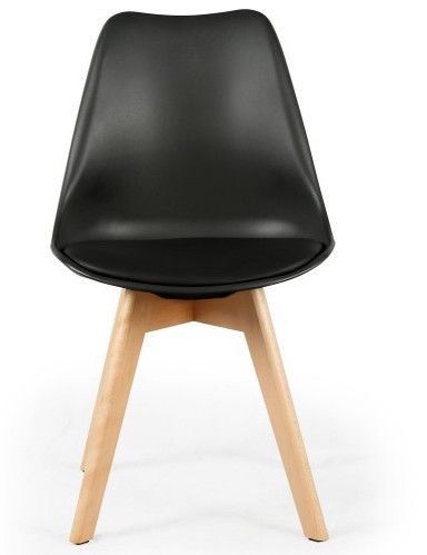 Chaise noir style scandinave Spak - Lot de 2 - Photo n°4