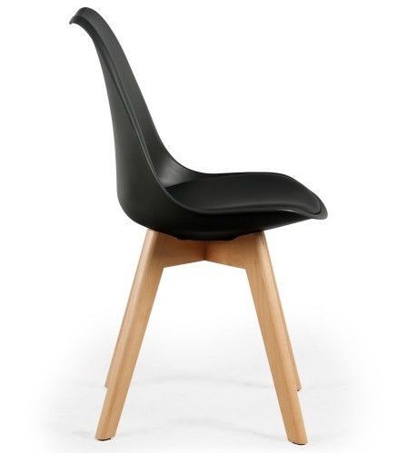Chaise noir style scandinave Spak - Lot de 2 - Photo n°5