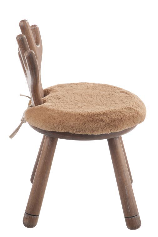 Chaise oreille de cerf en bois massif naturel Bambi - Photo n°4