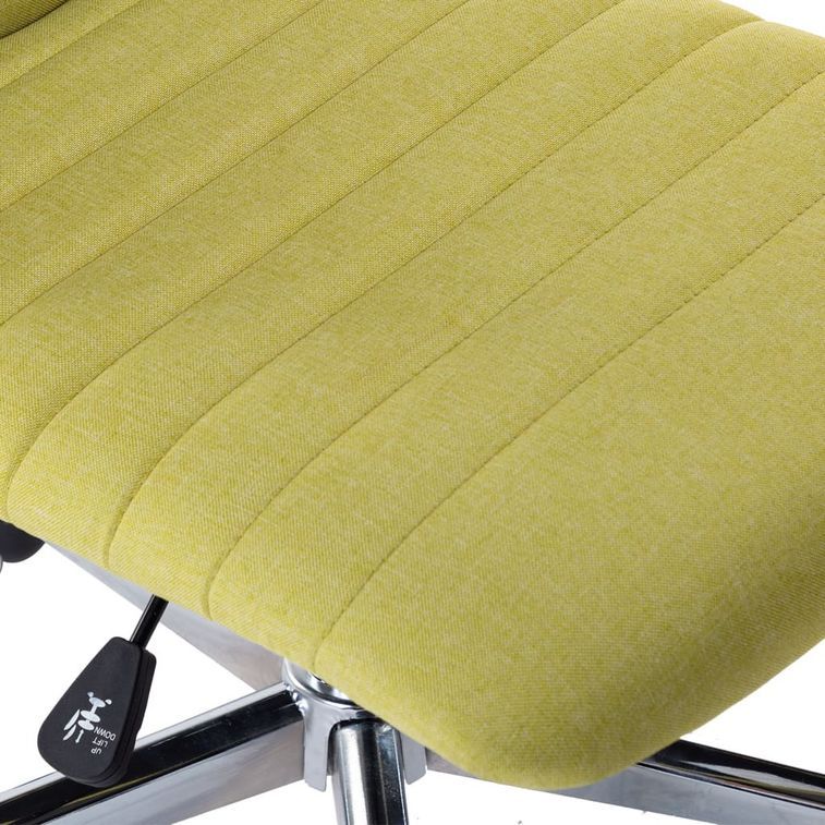 Chaise pivotante de bureau Vert Tissu 4 - Photo n°6