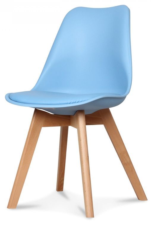 Chaise scandinave bleu ciel Keny - Lot de 2 - Photo n°1