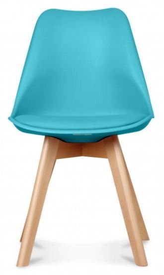 Chaise scandinave bleu turquoise Keny - Lot de 2 - Photo n°2