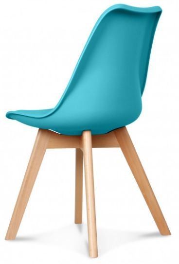 Chaise scandinave bleu turquoise Keny - Lot de 2 - Photo n°4