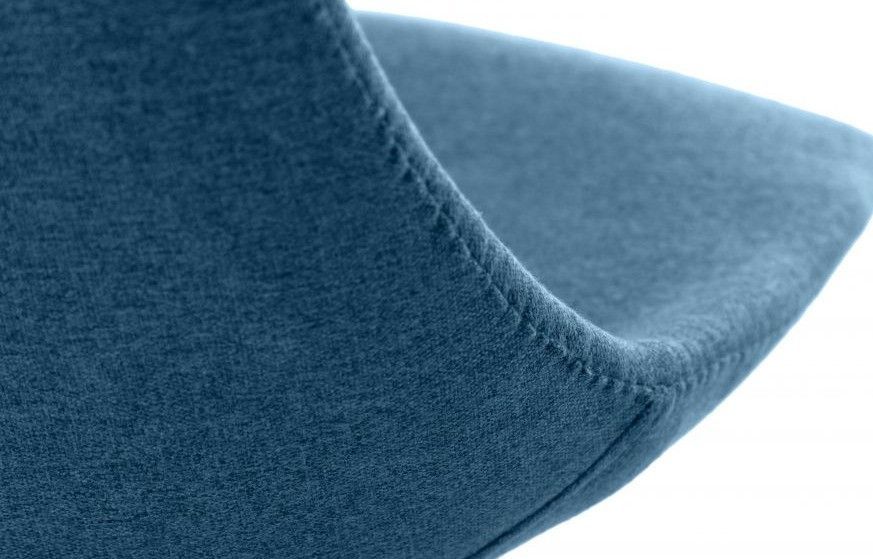 Chaise scandinave bleue en tissu avec pieds en hêtre naturel Laura- Lot de 2 - Photo n°12