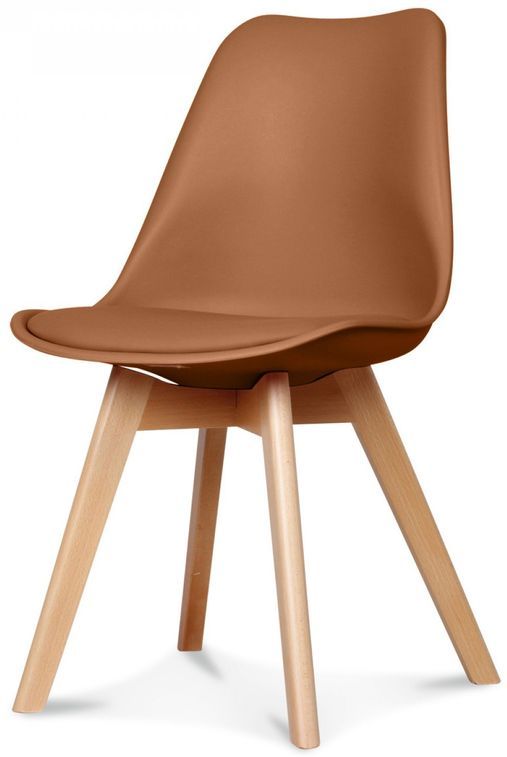 Chaise scandinave caramel Keny - Lot de 2 - Photo n°1