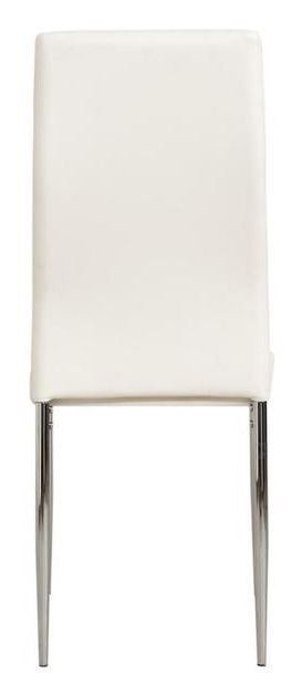 Chaise similicuir blanc et pieds métal Deby - Lot de 4 - Photo n°4
