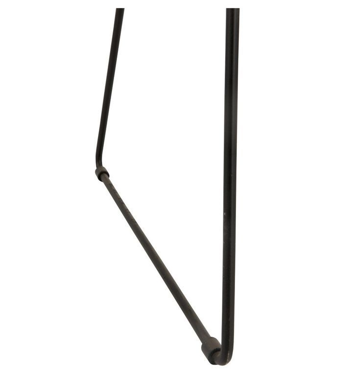 Chaise teck massif foncé et pieds métal noir Billie L 59.5 cm - Photo n°6