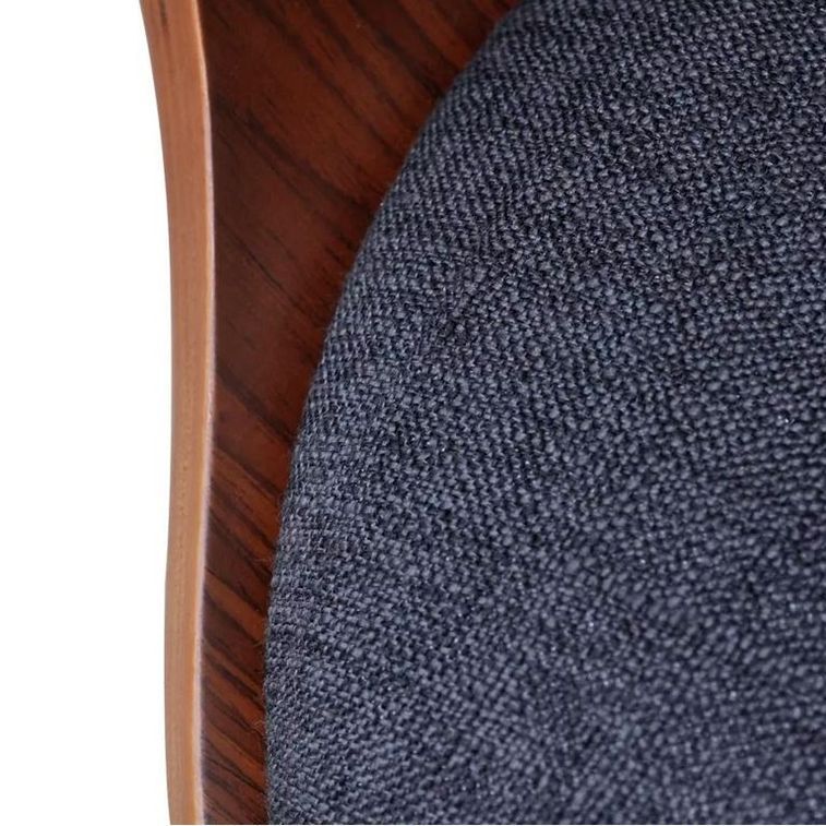 Chaise en bois clair et tissu gris Akota - Lot de 4 - Photo n°5