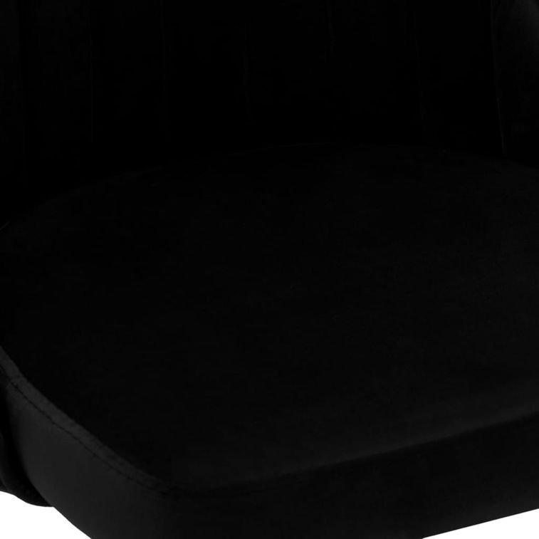 Chaise velours noir et pieds bois de hêtre massif naturel Humako - Lot de 2 - Photo n°7
