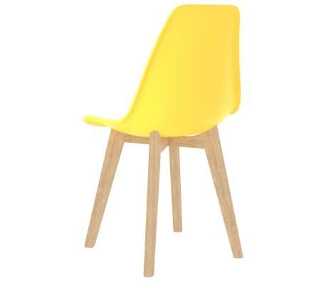 Chaises scandinave bois clair et assise jaune Norva - Lot de 2 - Photo n°4