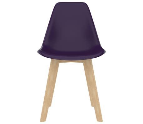 Chaises scandinave bois clair et assise violet Norva - Lot de 2 - Photo n°2