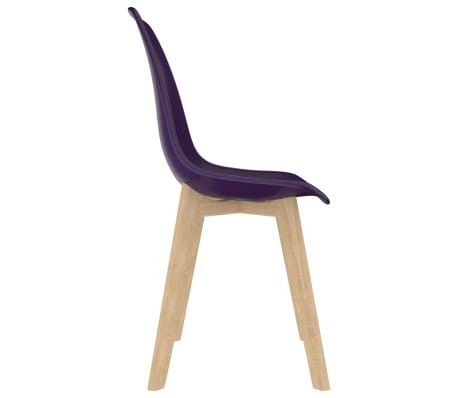 Chaises scandinave bois clair et assise violet Norva - Lot de 2 - Photo n°3