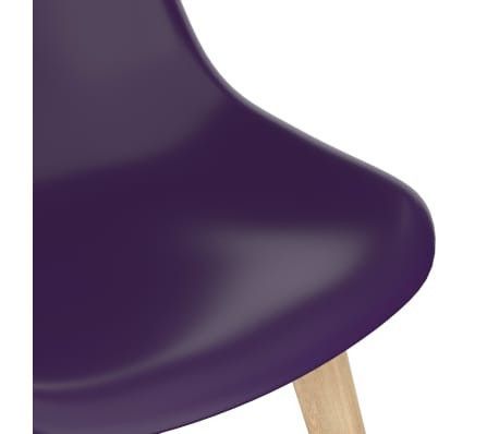 Chaises scandinave bois clair et assise violet Norva - Lot de 2 - Photo n°5