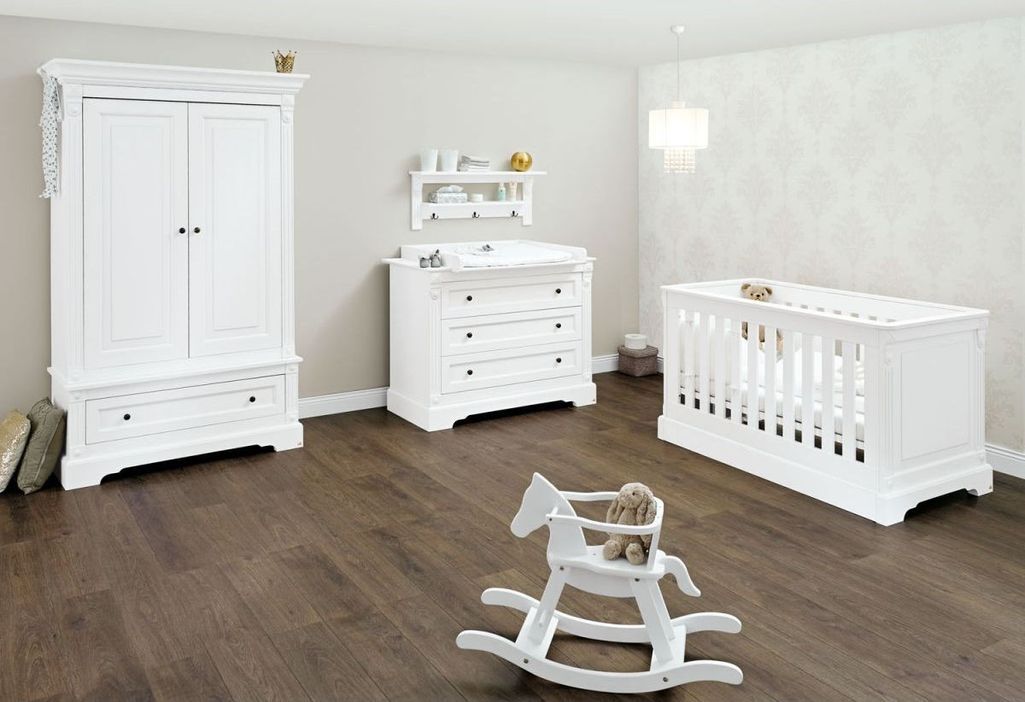 Chambre bébé 3 pièces bois laqué mat blanc Emilia 70x140 cm - Photo n°1
