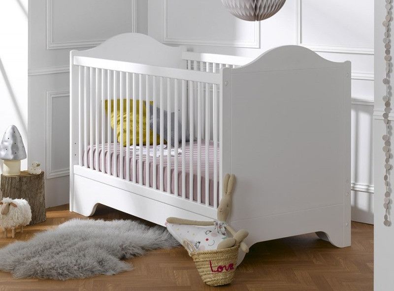 Chambre bébé Occitane lit évolutif 70x140 cm et commode à langer bois blanc - Photo n°7