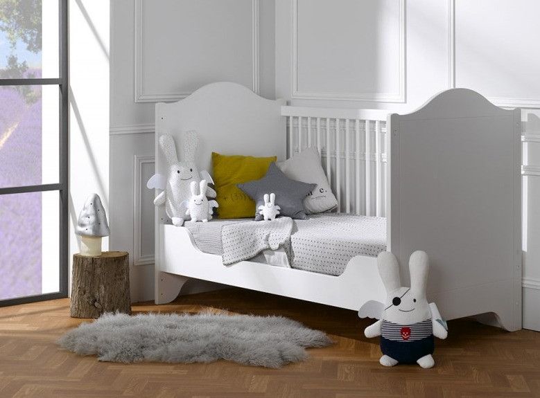 Chambre bébé Occitane lit évolutif 70x140 cm et commode à langer bois blanc - Photo n°8
