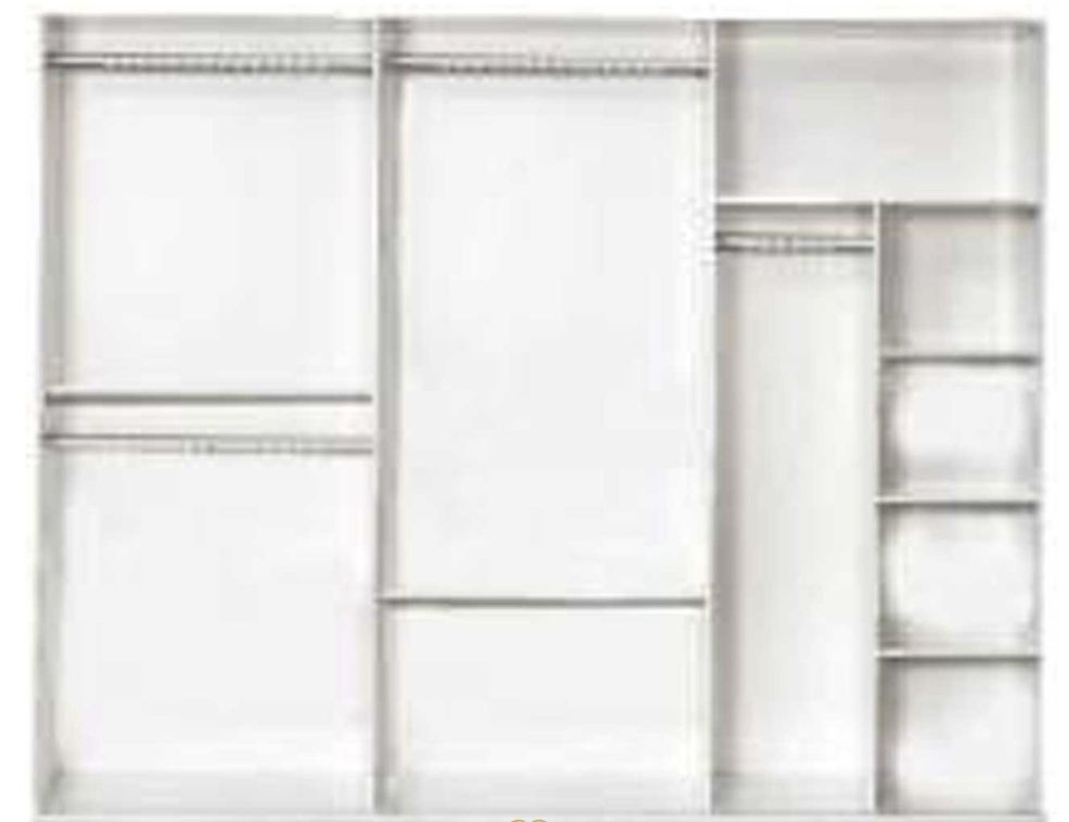 Chambre complète 6 pièces bois brillant blanc Mona 180 - Photo n°7