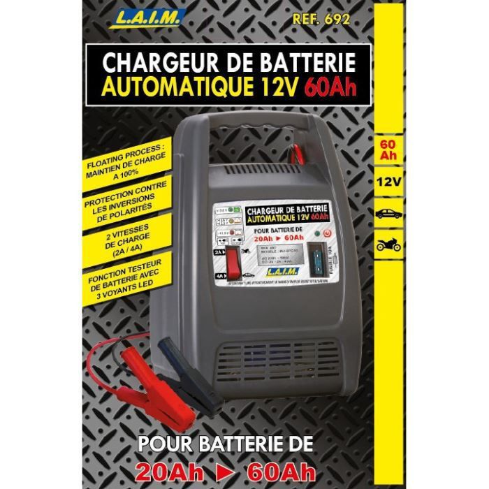 Chargeur Batterie 12V 60AH Automatique (6A) - Photo n°4