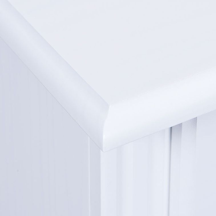 Chevet 2 tiroirs pin massif blanc Kanty - Photo n°2