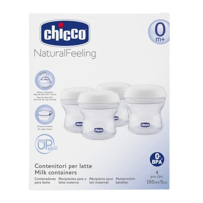 CHICCO 4 Récipients pour lait maternel - Photo n°2