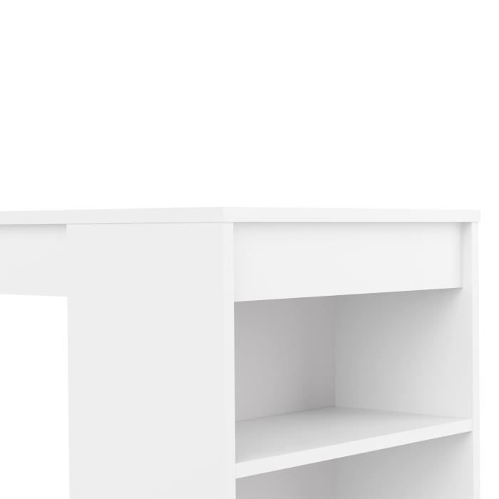 CHILI Table bar de 2 a 4 personnes style contemporain blanc mat - L 115 cm - Photo n°4