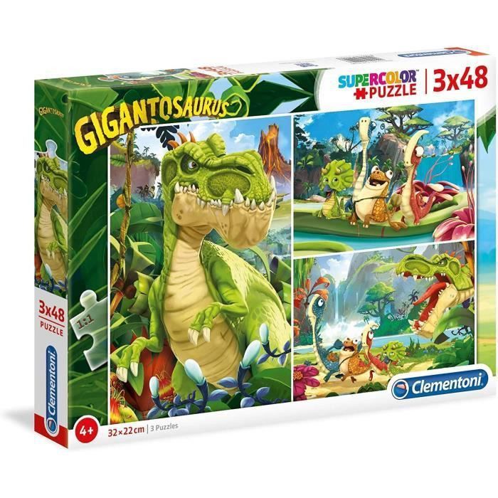 CLEMENTONI - 25249 - SuperColor 3x48 pieces - Gigantosaurus - Photo n°1