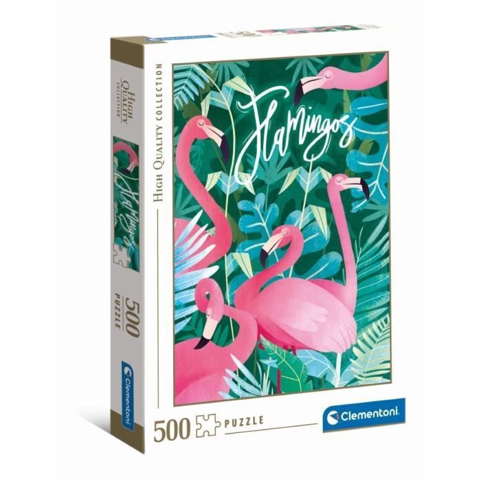 Clementoni - 35101 - High Quality 500 pieces - Flamants roses - Photo n°1