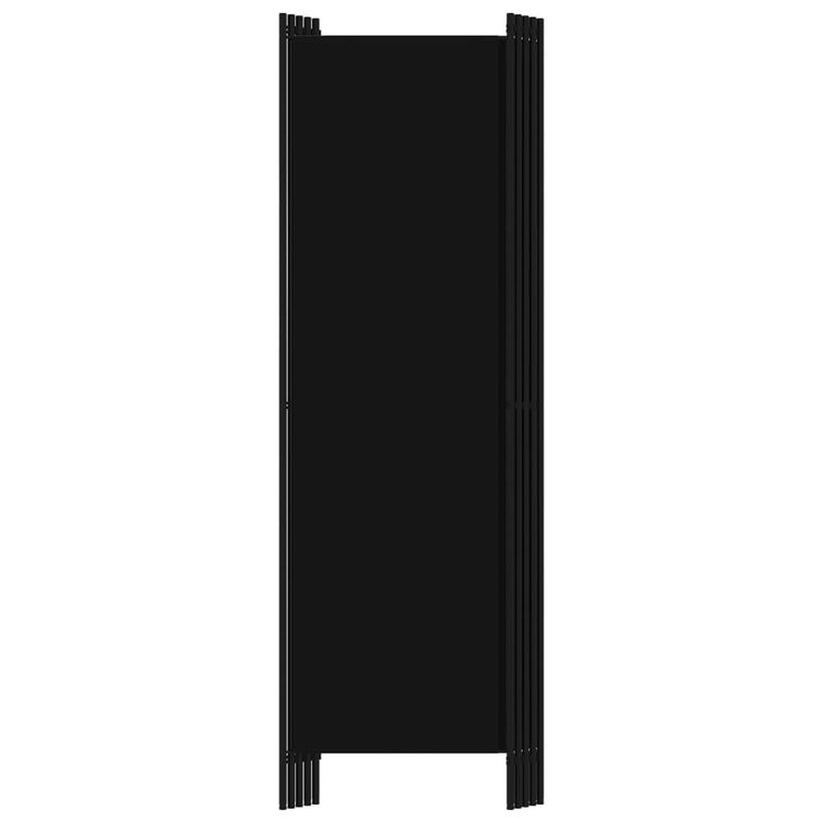 Cloison de séparation 5 panneaux Noir 250x180 cm - Photo n°4